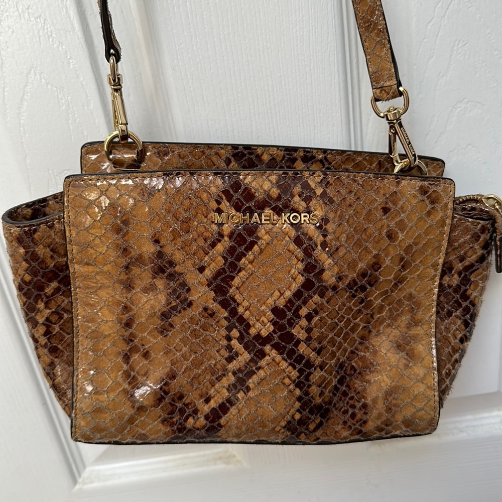 Michael Kors Snakeskin Satchel Bag